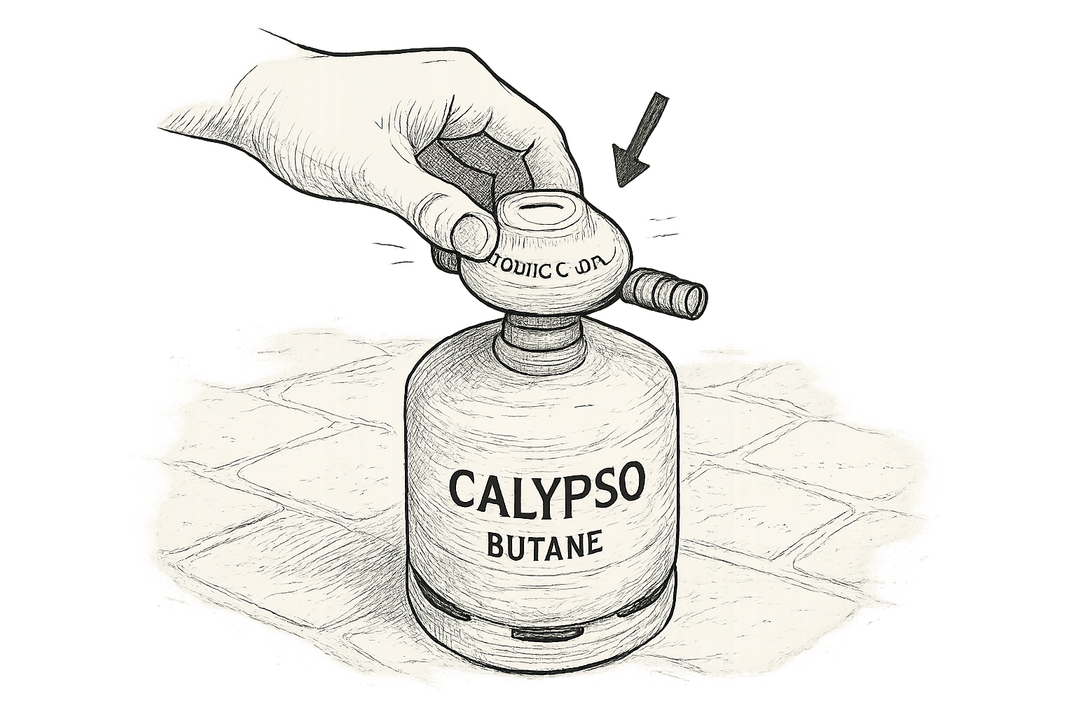 brancher une bouteille de gaz calypso