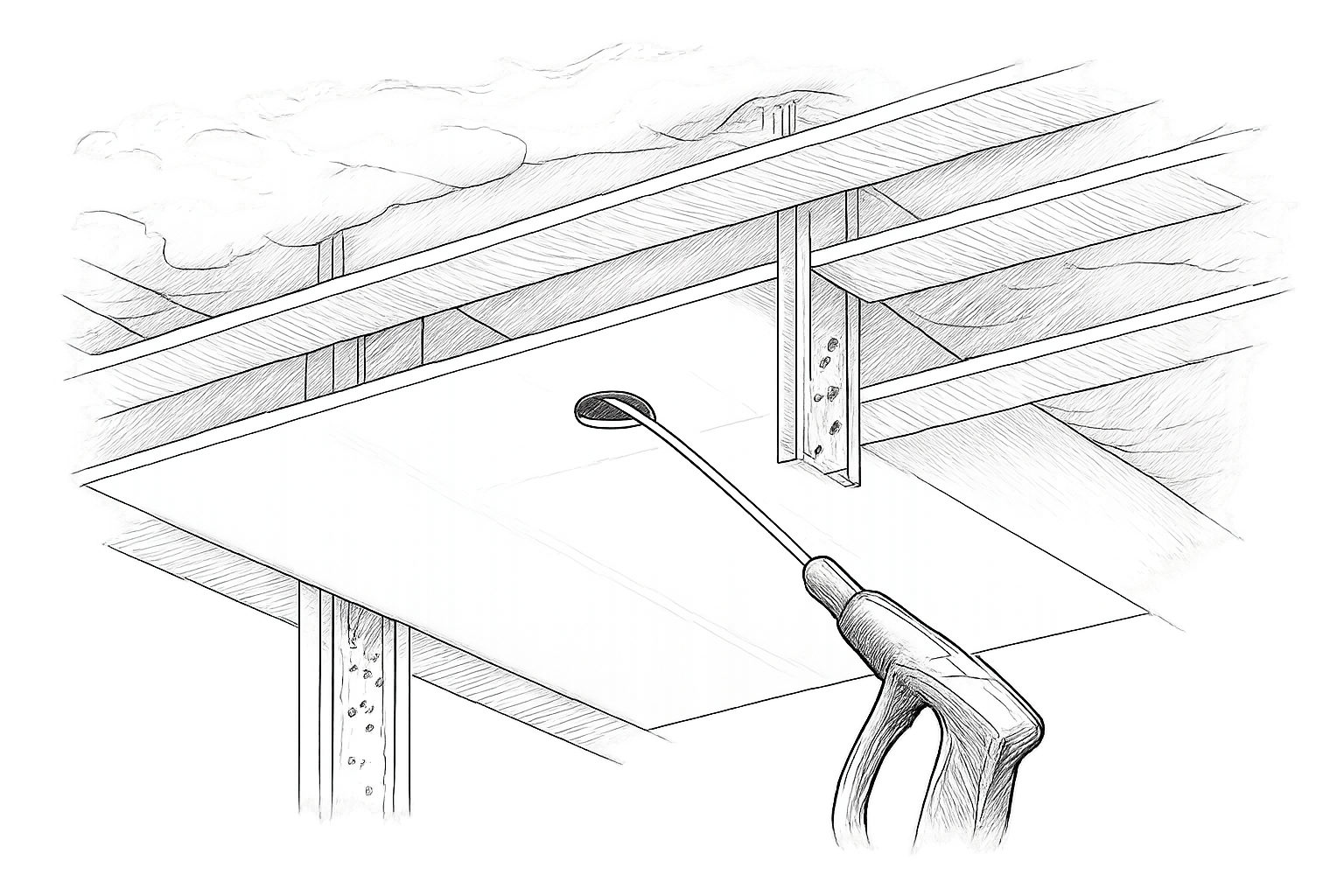 passer cable plafond