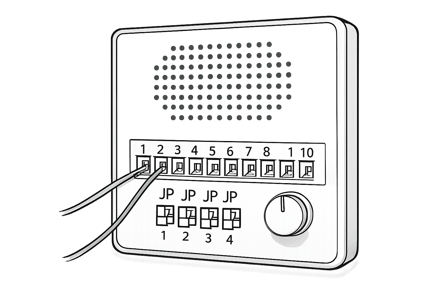 schema interphone urmet 2 fils