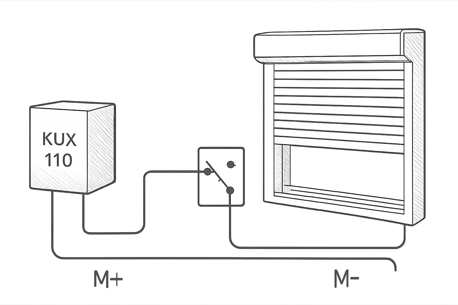 schéma électrique branchement volet roulant velux 24v